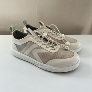 Keen Womens Mesh Sneaker Size 7 Beige Tennis Shoe Elastic Laces Preppy Sample